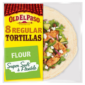 Old El Paso Regular Super Soft Flour Tortillas 8Pk 326G