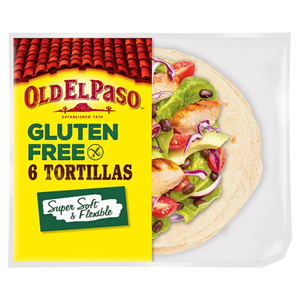Old El Paso 6 Regular Gluten Free Tortilla 216g