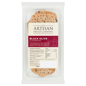 The Artisan Bread Co. Black Olive Flatbread 75g