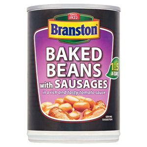 Branston Baked Beans With Sausages In Tomato Sauce 405g