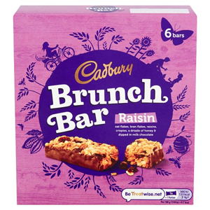 Cadbury Brunch Bars Raisin 5X32g
