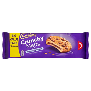 Cadbury 12 Crunchy Melts Chocolate Centre Cookie 312g