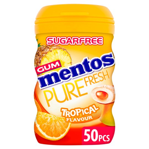 Mentos Pure Fresh Tropical Chewing Gum 100G