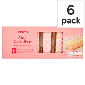 Tesco Angel Cake Slices 6 Pack