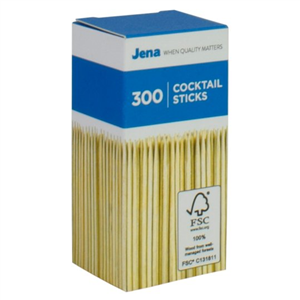 Jena Wooden Cocktail Sticks 300 Pack