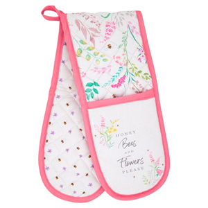Tesco Flowers And Bees Double Oven Glove