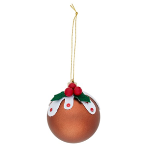 Forest Greens Christmas Pudding Hanging Decoration