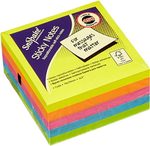 Snopake 76 x 76 mm Neon Assorted Sticky Notes