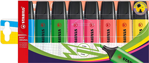 Highlighter - STABILO BOSS ORIGINAL - Pack of 8 - Assorted colours