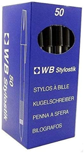 Stylostik Black Pens Pack of 50 Biros
