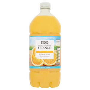 Tesco Double Strength Orange Squash No Added Sugar 1.5L