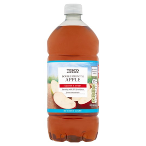 Tesco Double Strength Apple Squash No Added Sugar 1.5L