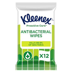 Kleenex 12 Water Fresh Antibacterial Wet Wipes