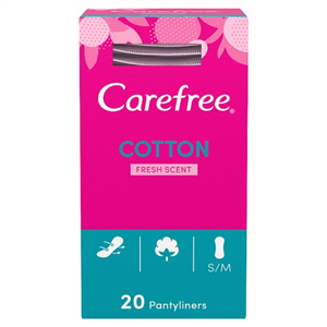Carefree Normal Panty Liners Cotton Fresh Scent X20