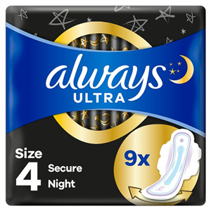 Always Ultra Secure Night Time Sanitary Towels With Wings 9