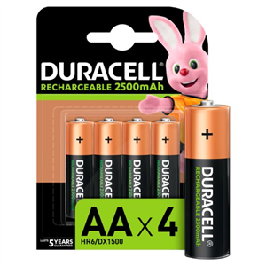 Duracell Recharge Ultra AA 4 pack Rechargeable Batteries