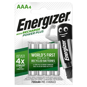 Energizer Power Plus AAA 4 Pack Rechargeable Batteries