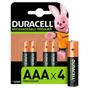 Duracell Recharge Ultra AAA 4 pack Rechargeable Batteries