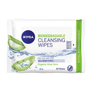 Nivea Biodegradable Daily Essential Cleansing Face Wipes 25S