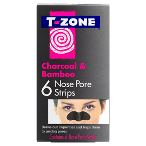 T-Zone Charcoal & Bamboo Nose Pore Strips 6S