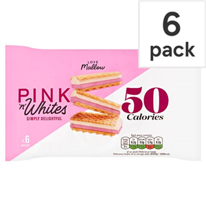 Caxton Pink & White Wafers 6 Pack 85G