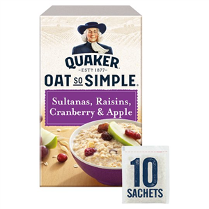 Quaker Oat So Simple Sultana Raisin Apple Porridge 10 X38.5G