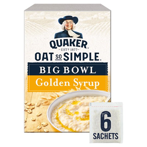 Quaker Oat So Simple Big Golden Syrup Porridge 6 Pack 298G