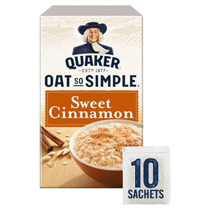 Quaker Oat So Simple Sweet Cinnamon Porridge 10 X33g