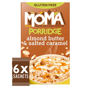 Moma Jumbo Oat Porridge Almond Butter & Salted Caramel 6X35g