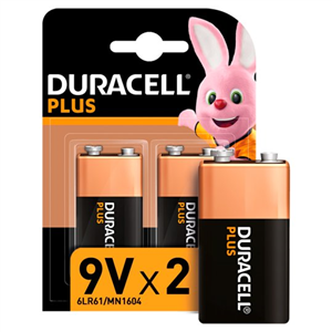 Duracell Plus 9V 2 Pack