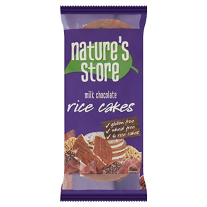 Nature's Store Free From Milk Chocolate Rice Cakes 100G