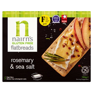Nairns Gluten Free Rosemary & Sea Salt Flatbreads 150G