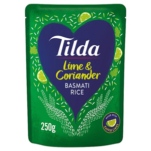 Tilda Lime And Coriander Steamed Basmati Rice 250G