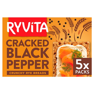 Ryvita Cracked Black Pepper Crisp Bread 5X40g