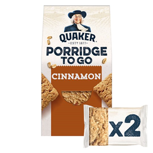 Quaker Porridge To Go Cinnamon Bar 2X55g