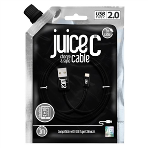 Juice Type C 3m Charging Cable Black