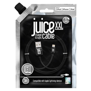Juice Apple Lightning 3m Charging Cable Black