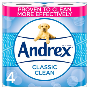 Andrex Toilet Tissue 4 Roll White