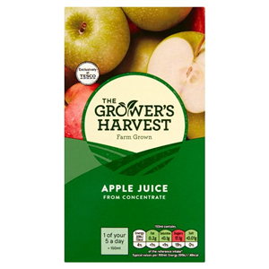 Growers Harvest Pure Apple Juice 1 Litre Tesco