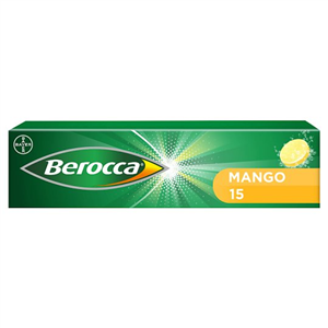 Berocca Mango Effervescent Vitamin Energy Tablets 15S