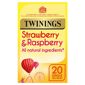 Twinings Strawberry & Raspberry 20 Tea Bags 40G
