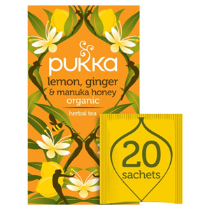 Pukka Organic Lemon & Ginger Honey 20 Tea Bags 40G