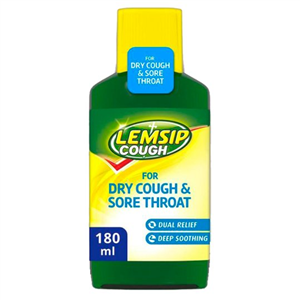 Lemsip Dry Cough And Sore Throat Liquid 180Ml
