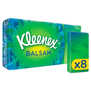 Kleenex Balsam Pocket Tissues 8 Pack 9S