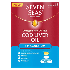 Seven Seas Cod Liver Oil Plus Magnesium Supplement 60 Pack