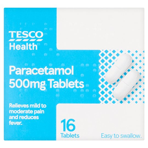Tesco Paracetamol Tablets 500Mg 16 Pack
