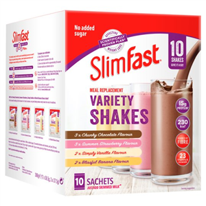 Slimfast Meal Replacement Variety Shakes 10 Sachets 368G