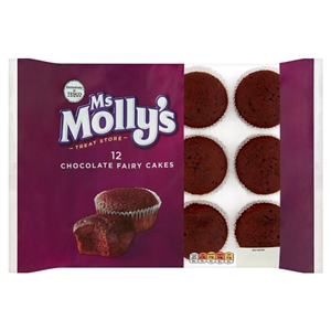 Ms Mollys Chocolate Fairy Cakes 12 Pack