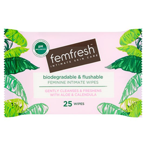 Femfresh Intimate Wipes 25 Pack