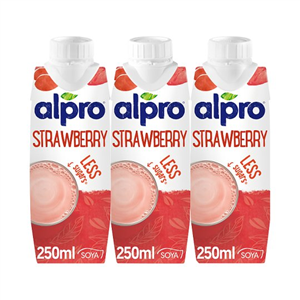 Alpro Soya Strawberry Longlife Drink 3 X250 Ml